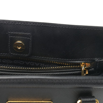 Prada Saffiano Lux Small Parabole Tote Black 11 of 12
