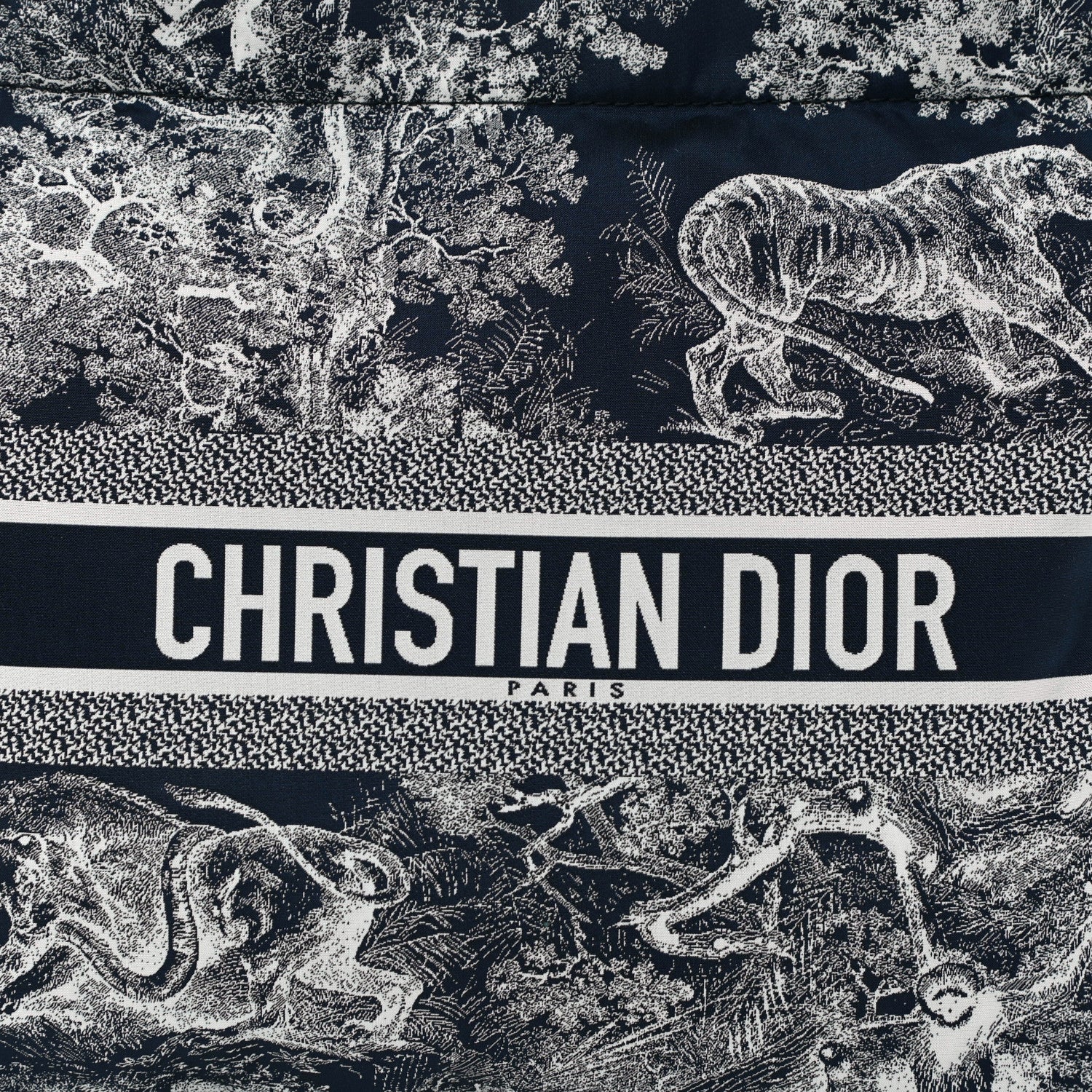 Christian Dior Technical Fabric Toile De Jouy Reverse Diortravel Zipped Pouch Blue Multicolor 8 of 8