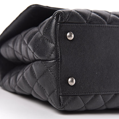 Chanel Caviar Lizard Quilted Small Coco Handle Flap Black 9 of 10