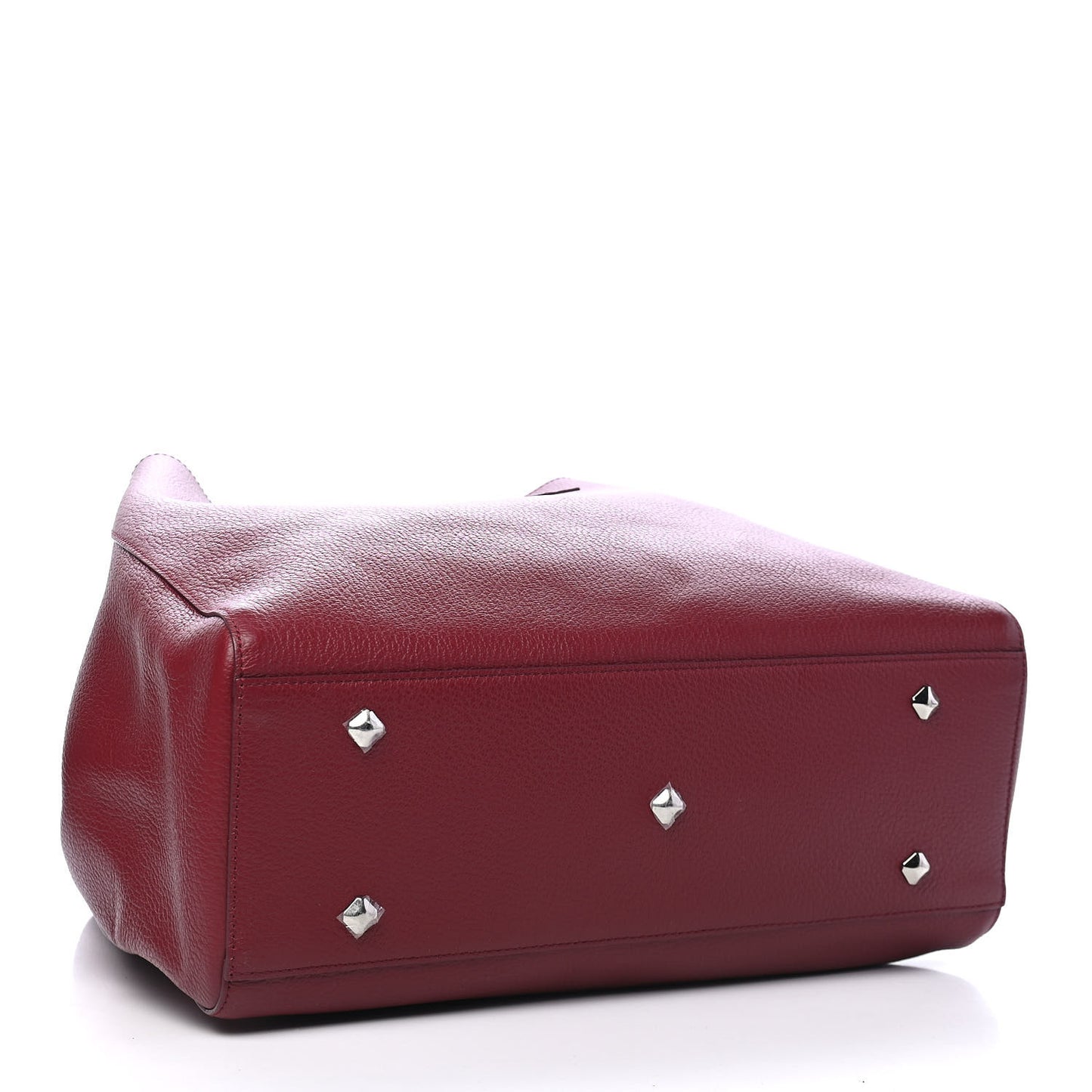 Grained Calfskin Medium Reversible Wandel Tote Ruby Tan
