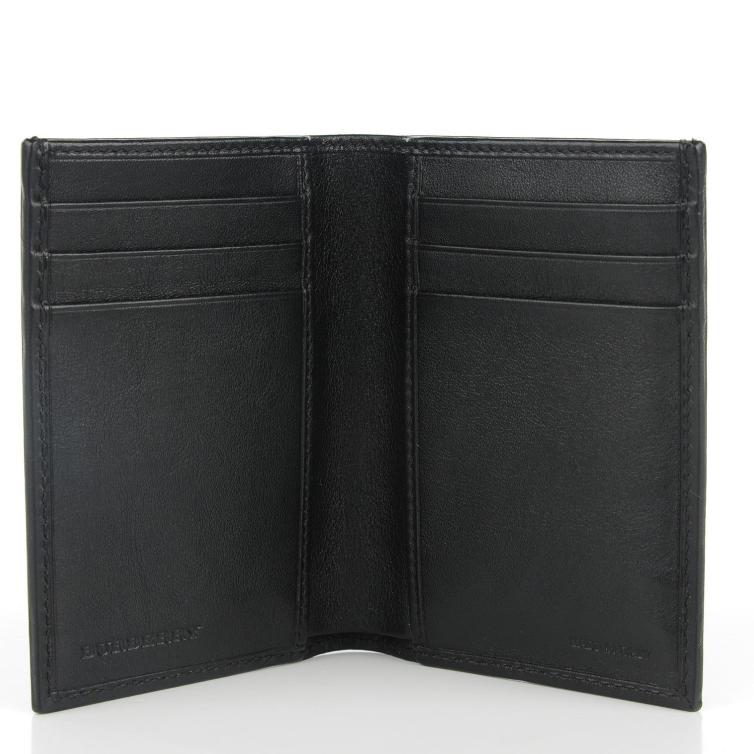 Burberry Horseferry Check Elton Mens Slim Billfold Wallet Charcoal 5 of 8