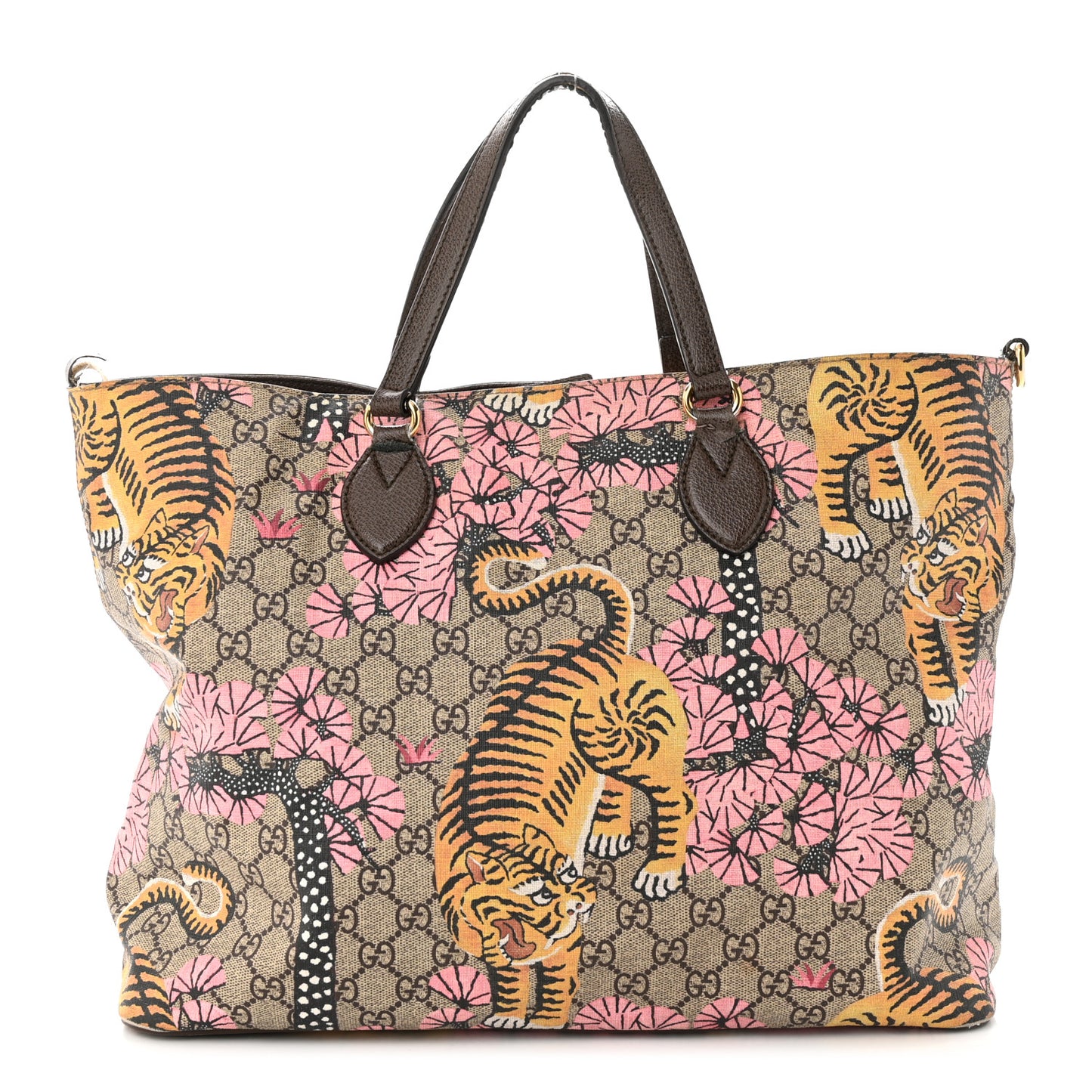 Soft GG Supreme Monogram Bengal Medium Crossbody Tote Beige Pink