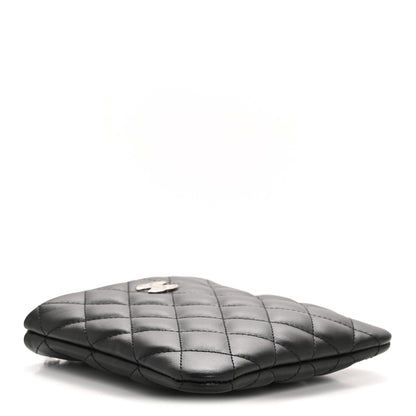 Chanel Lambskin Quilted Uniform Crossbody Bag Black 4 of 10