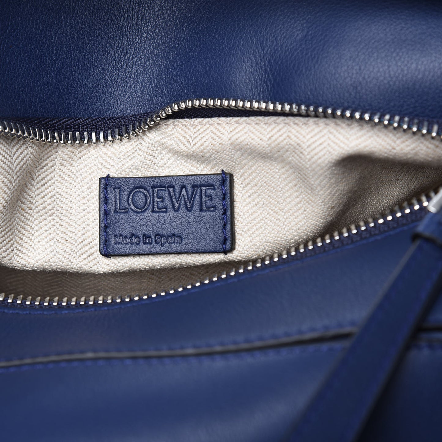 Calfskin Small Puzzle Bag Marine