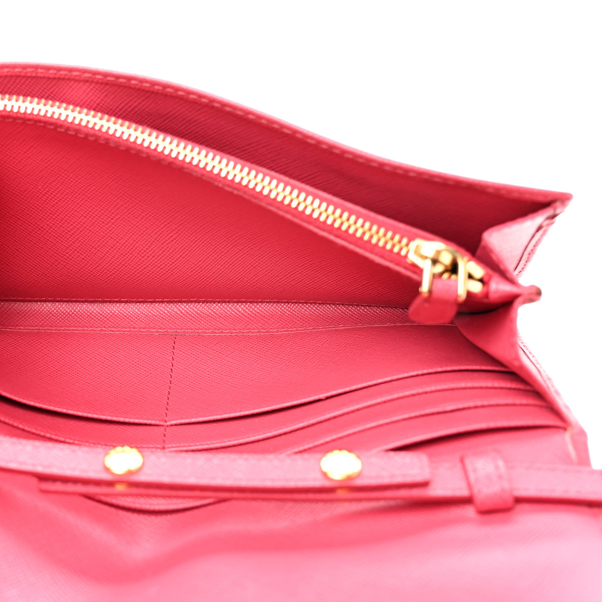 Prada Saffiano Wallet on Chain Peonia 5 of 13