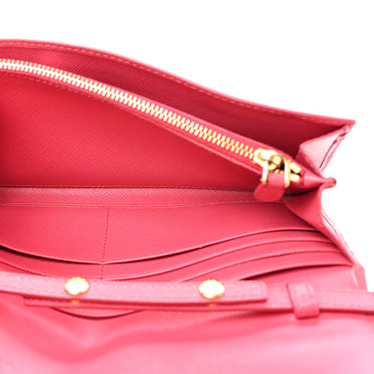 Prada Saffiano Wallet on Chain Peonia 5 of 13