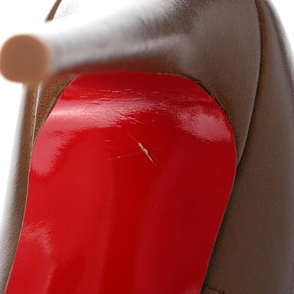 Christian Louboutin Nappa Very Prive 120 Pumps 36.5 Brown 7 of 9