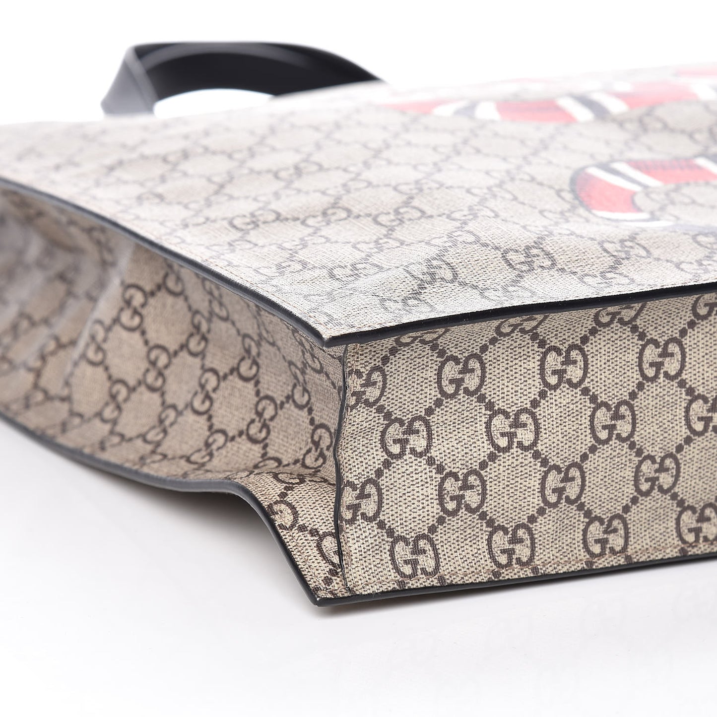 Soft GG Supreme Monogram Kingsnake Vertical Tote Black