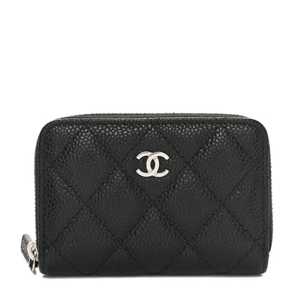 Chanel Caviar Quilted Zip Coin Purse Black 1 of 9