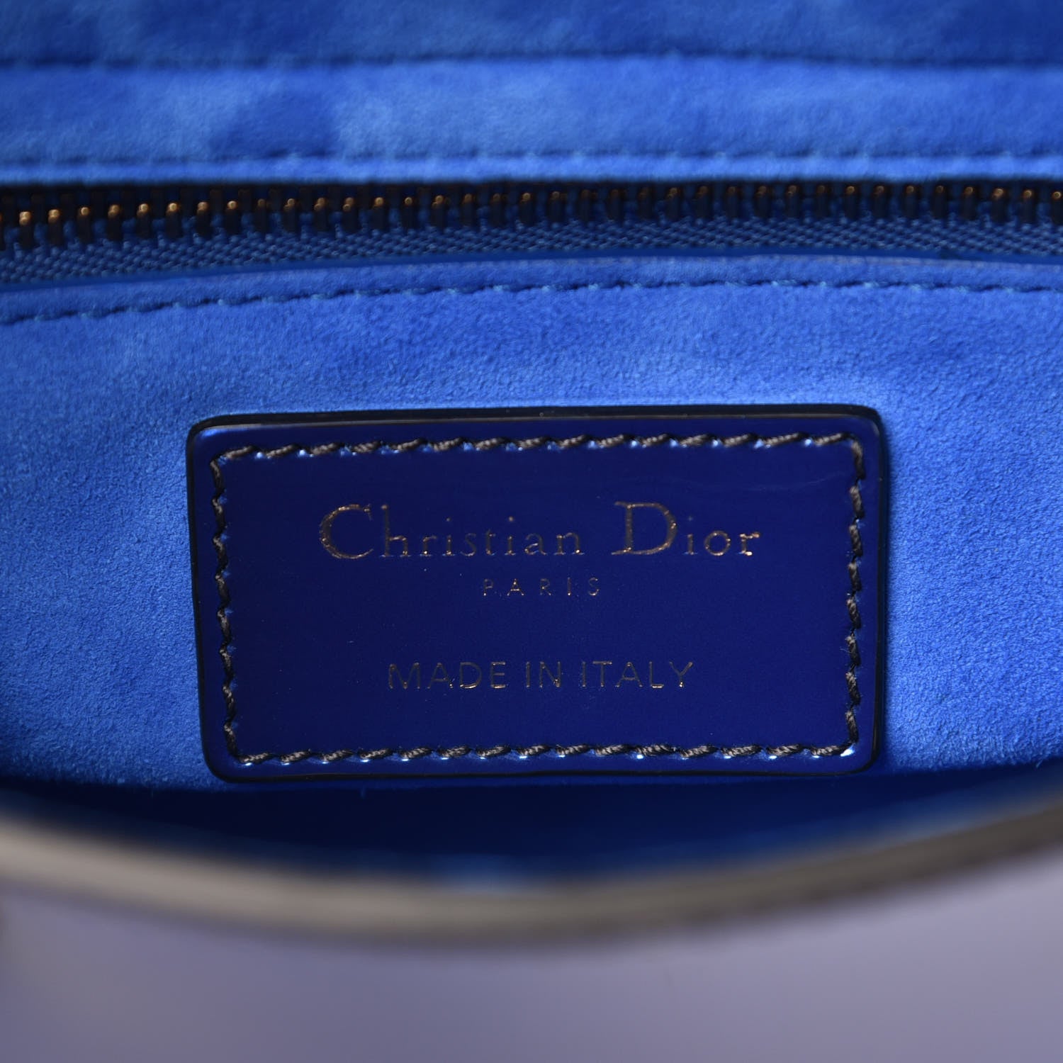 Christian Dior Glazed Calfskin Mini Lady Dior Blue 6 of 7