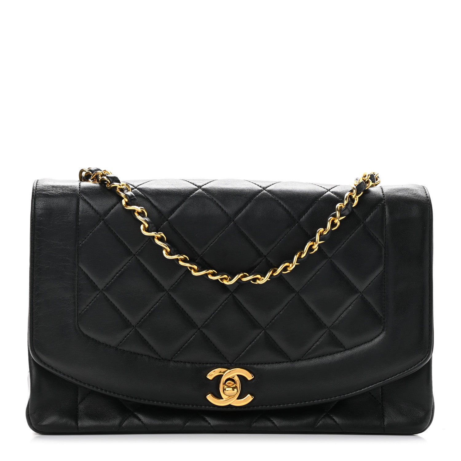 Chanel Lambskin Quilted Medium Single Flap Black 1 of 11