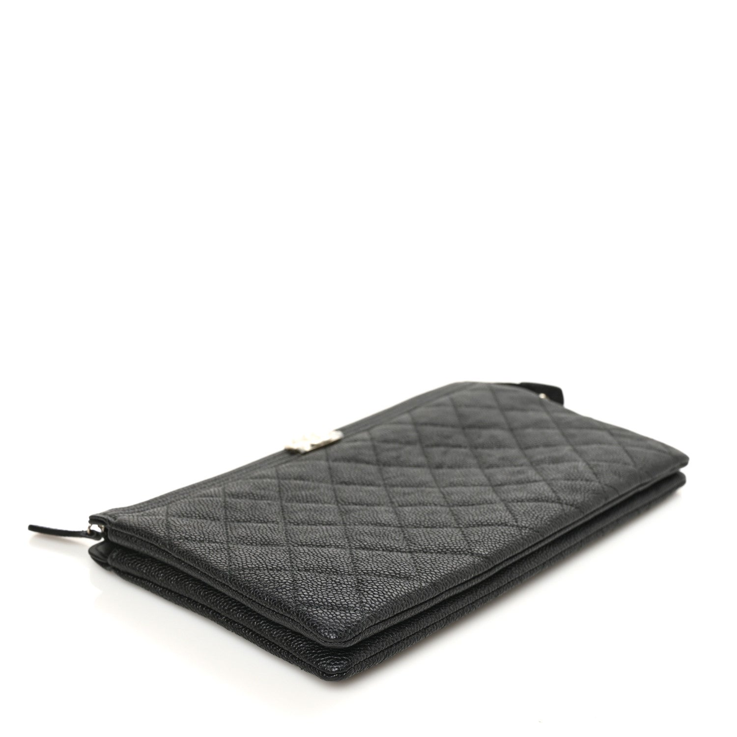 Chanel Caviar Quilted Small Zipped Boy Pouch Black 4 of 8
