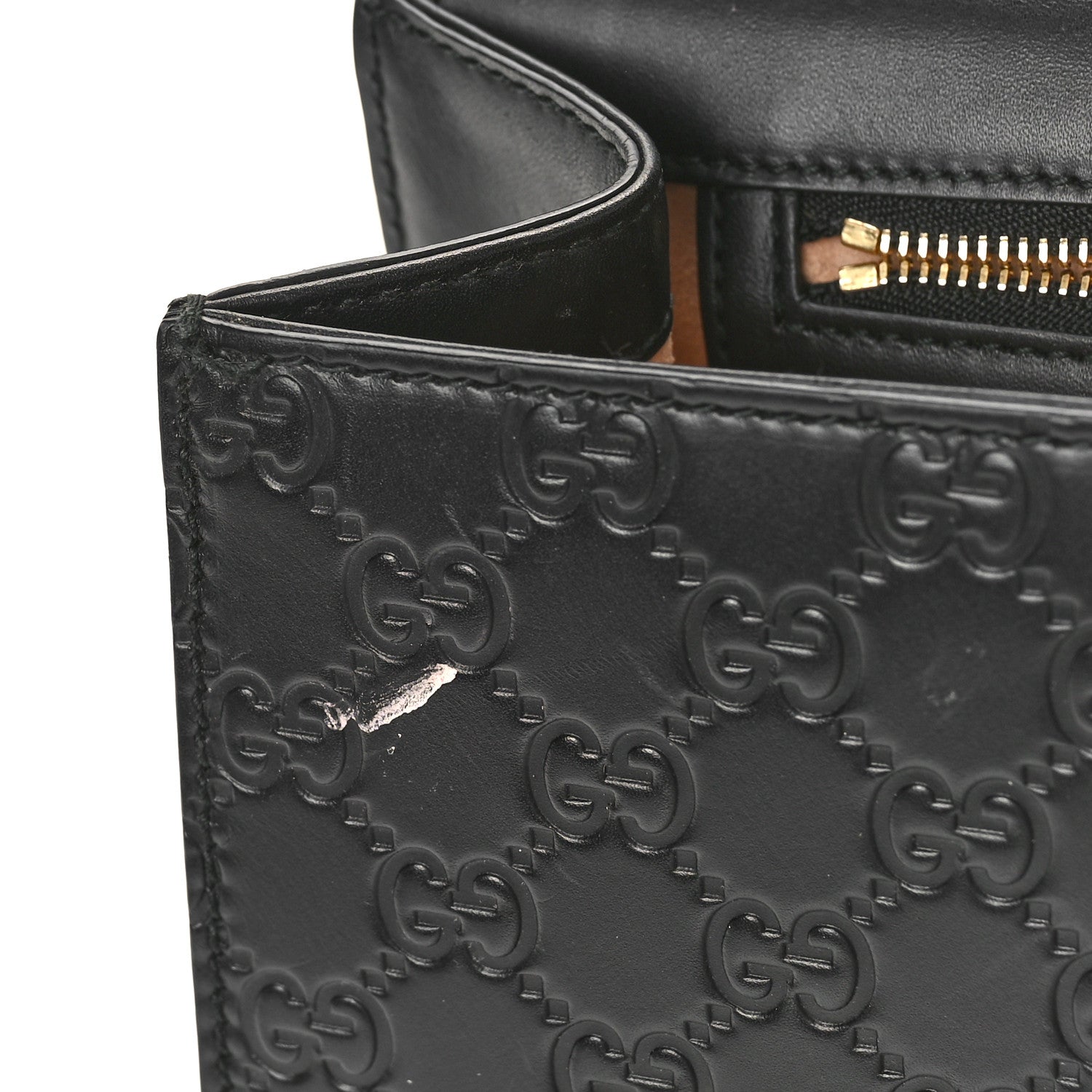 Gucci Guccissima Medium Padlock Shoulder Bag Black 10 of 13