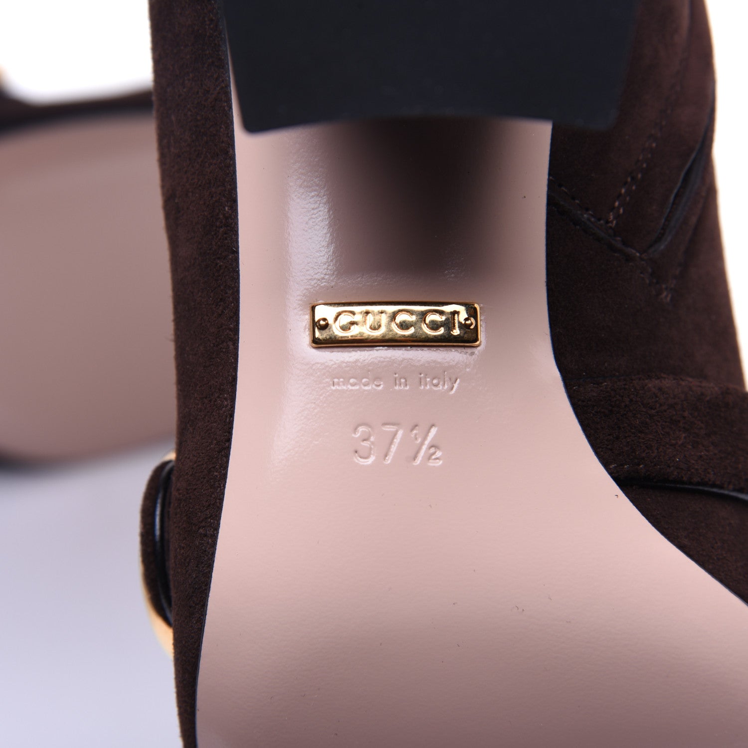Gucci Kid Scamosciato GG Marmont Fringe 75mm Ankle Boots 38 Cocoa 11 of 13