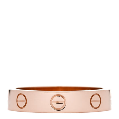 Cartier 18K Pink Gold Diamond 4mm LOVE Wedding Band Ring 53 6.5 3 of 4