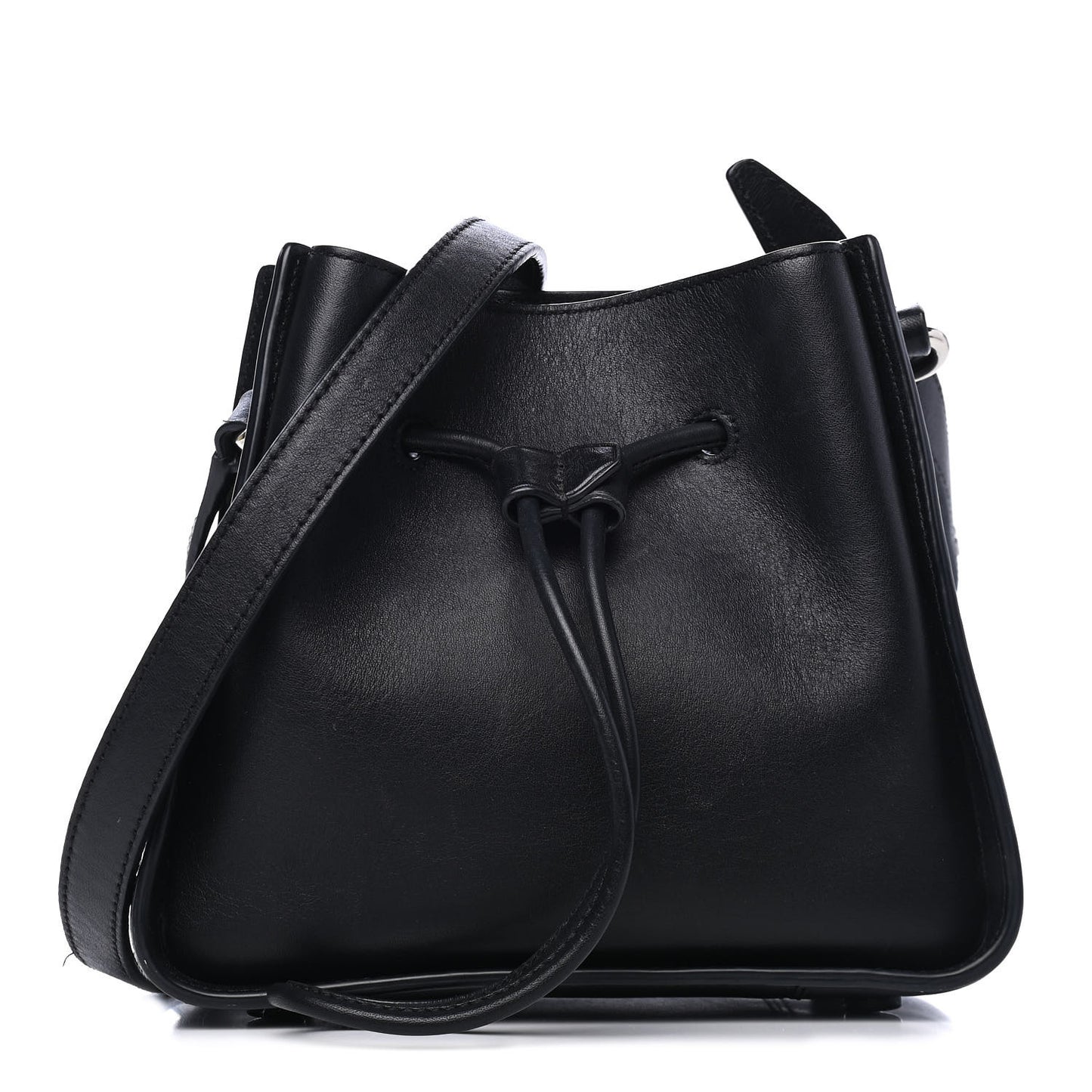 Smooth Calfskin Mini Soleil Bucket Bag Black