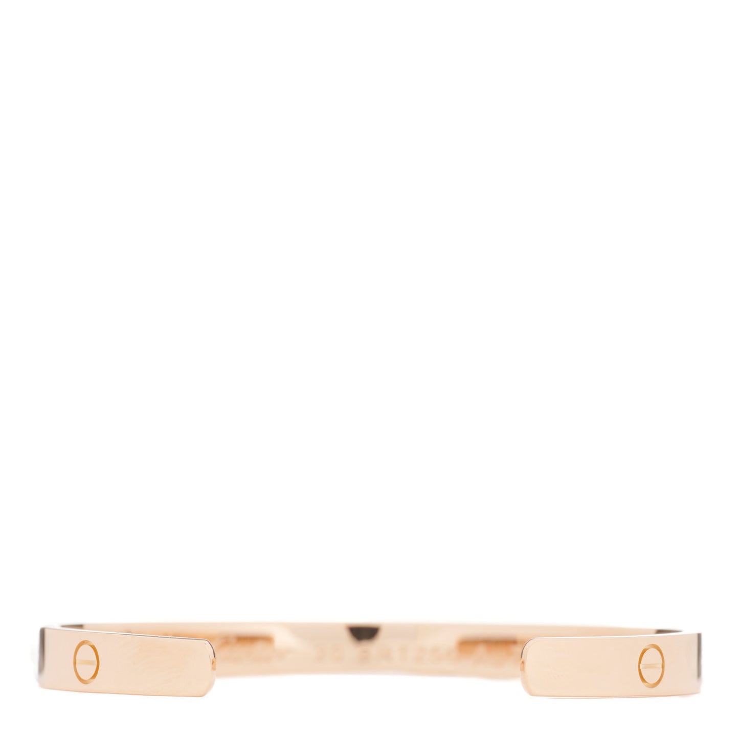 18K Pink Gold LOVE Cuff Bracelet 20
