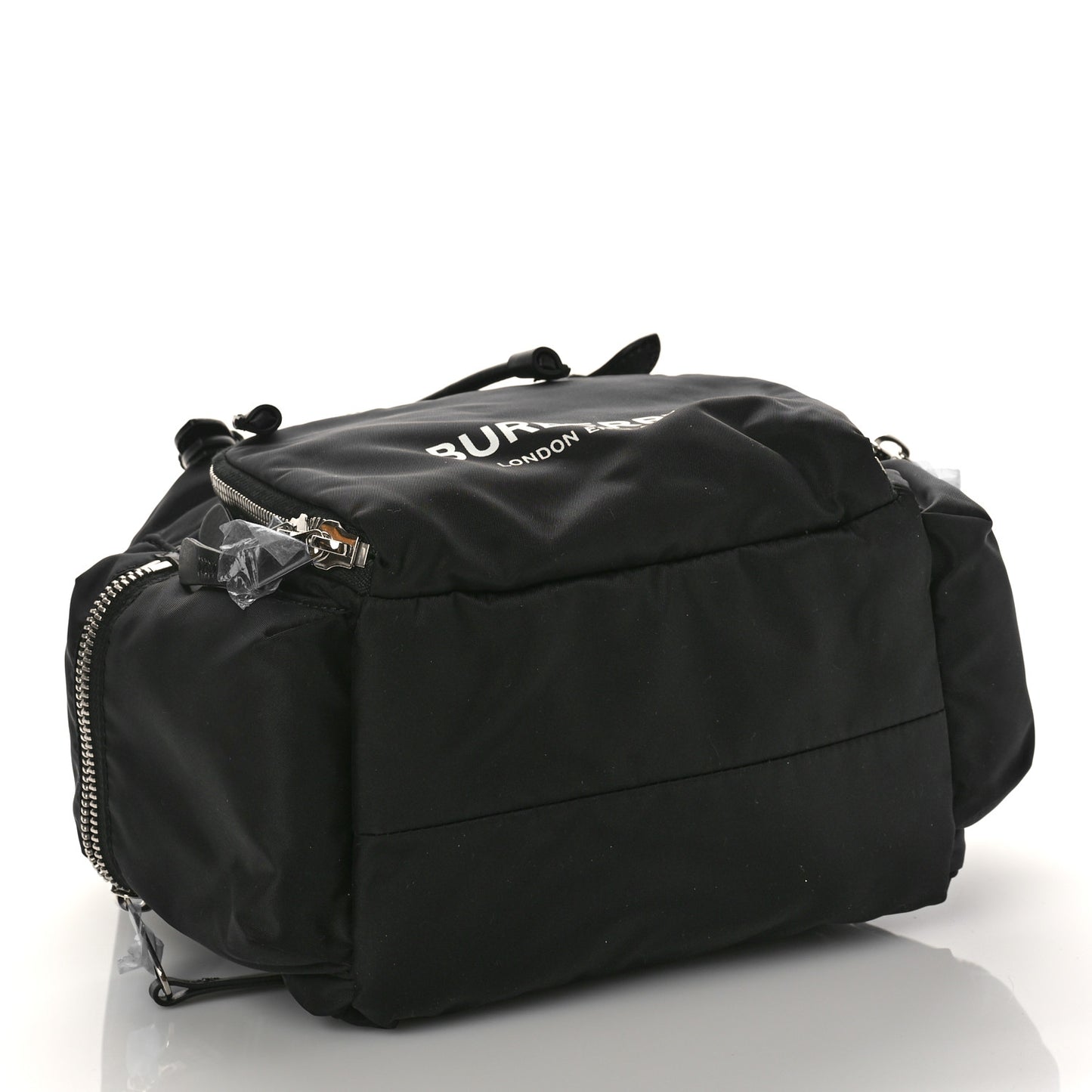 Nylon Logo Print Medium Rucksack Backpack Black