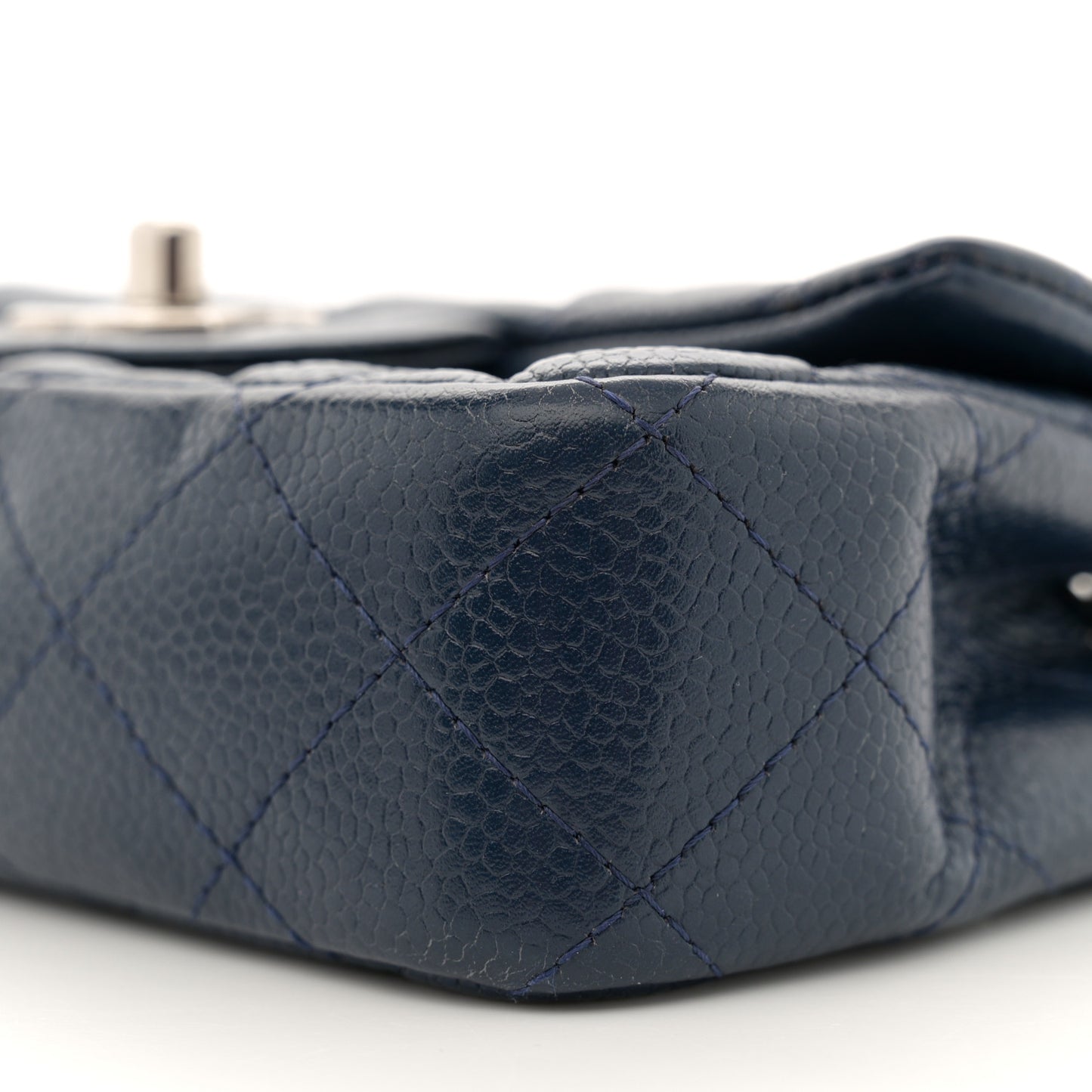 Caviar Quilted Extra Mini Flap Blue