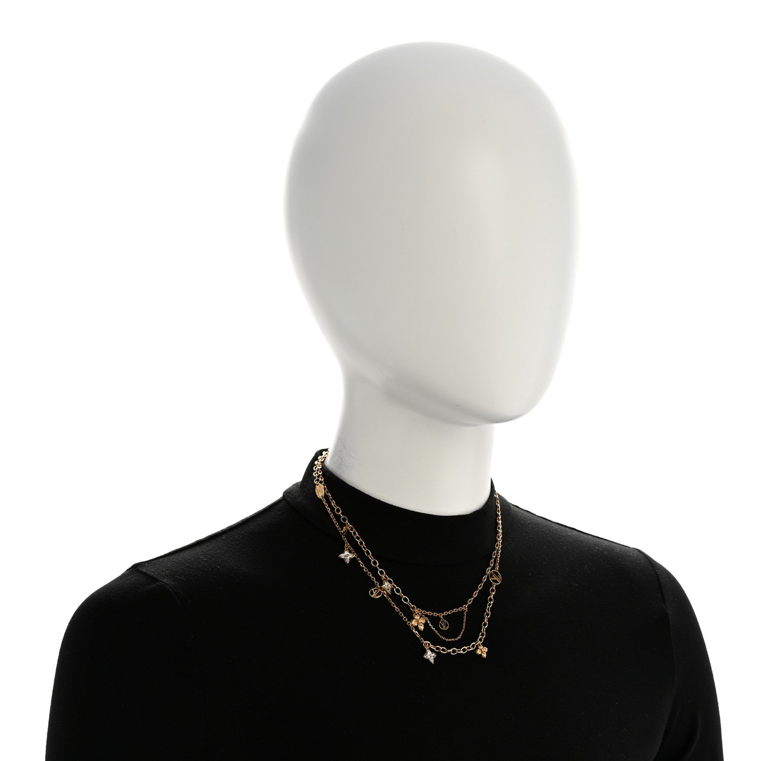 Louis Vuitton Metal Crystal Blooming Supple Necklace 2 of 8