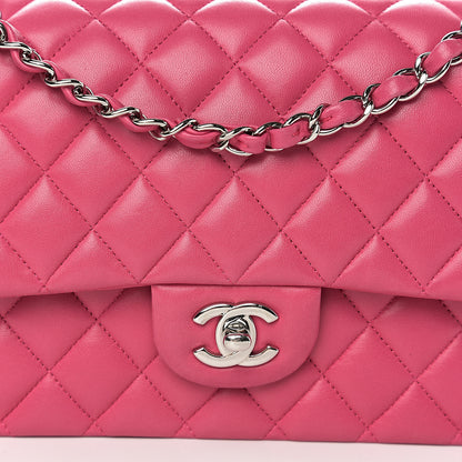 Chanel Lambskin Quilted Medium Double Flap Pink 10 of 10