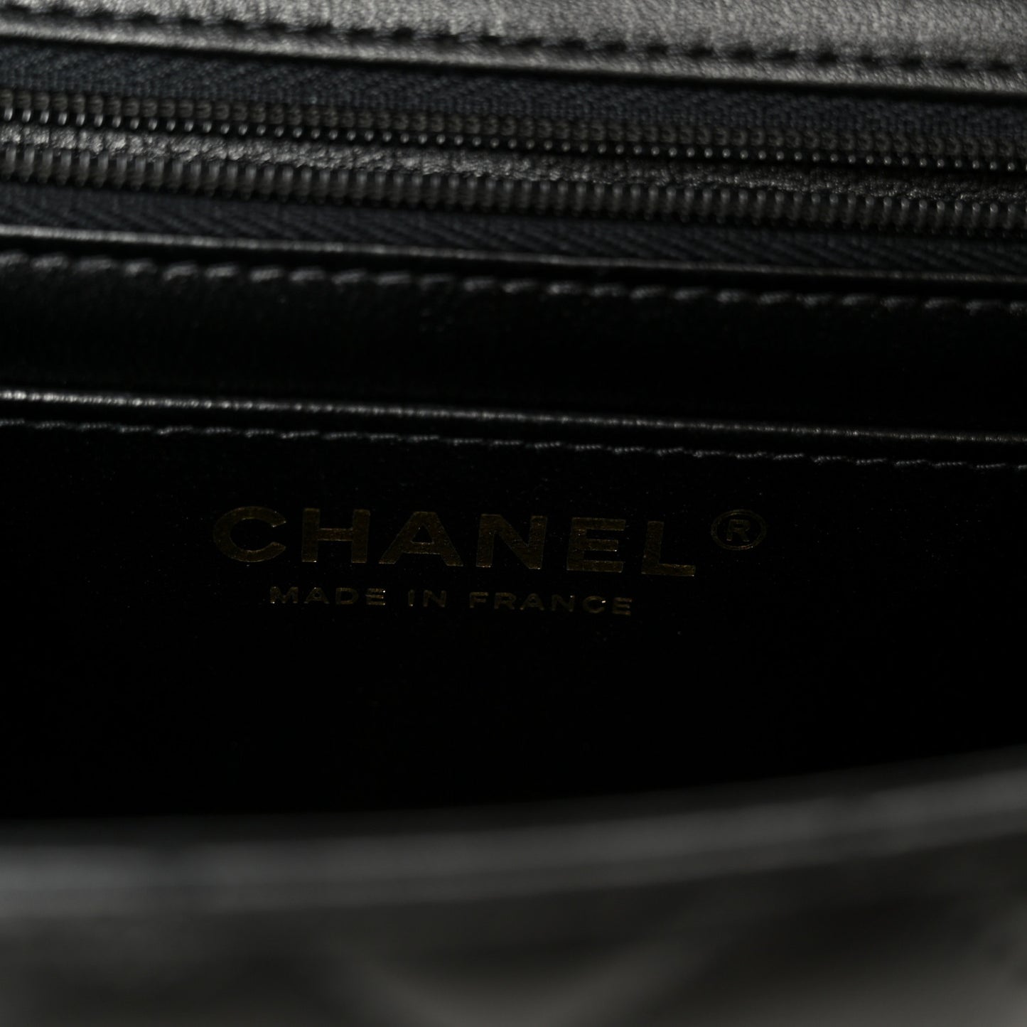 Lambskin Quilted Mini Rectangular Flap Black