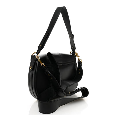 Christian Dior Calfskin D Fence Saddle Bag Black 3 of 10