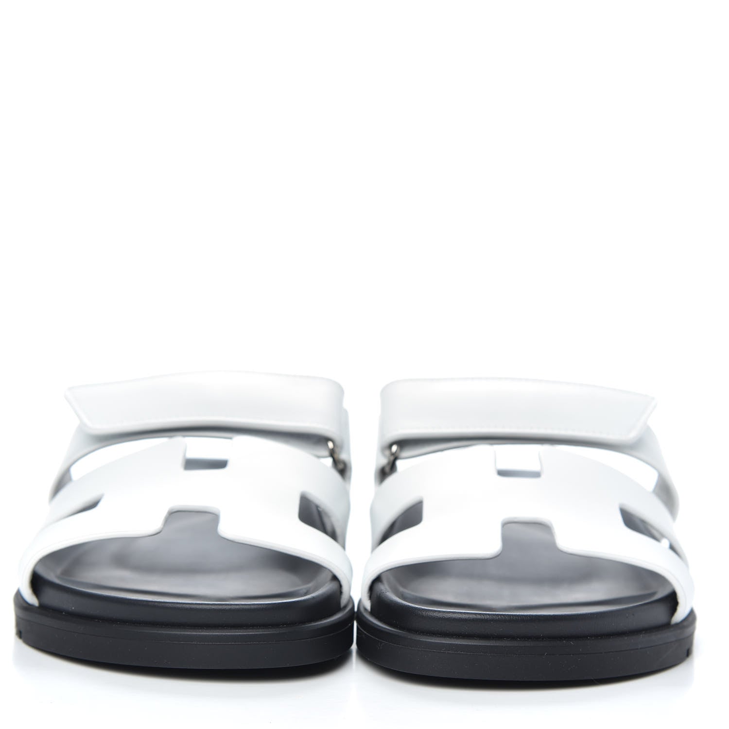 Hermes Calfskin Womens Chypre Sandals 38 White 2 of 9