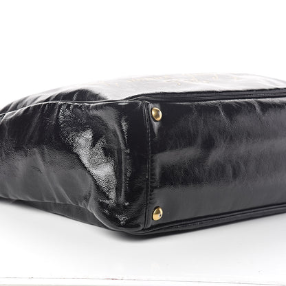 Saint Laurent Textured Patent Y-Mail Tote Black 8 of 9