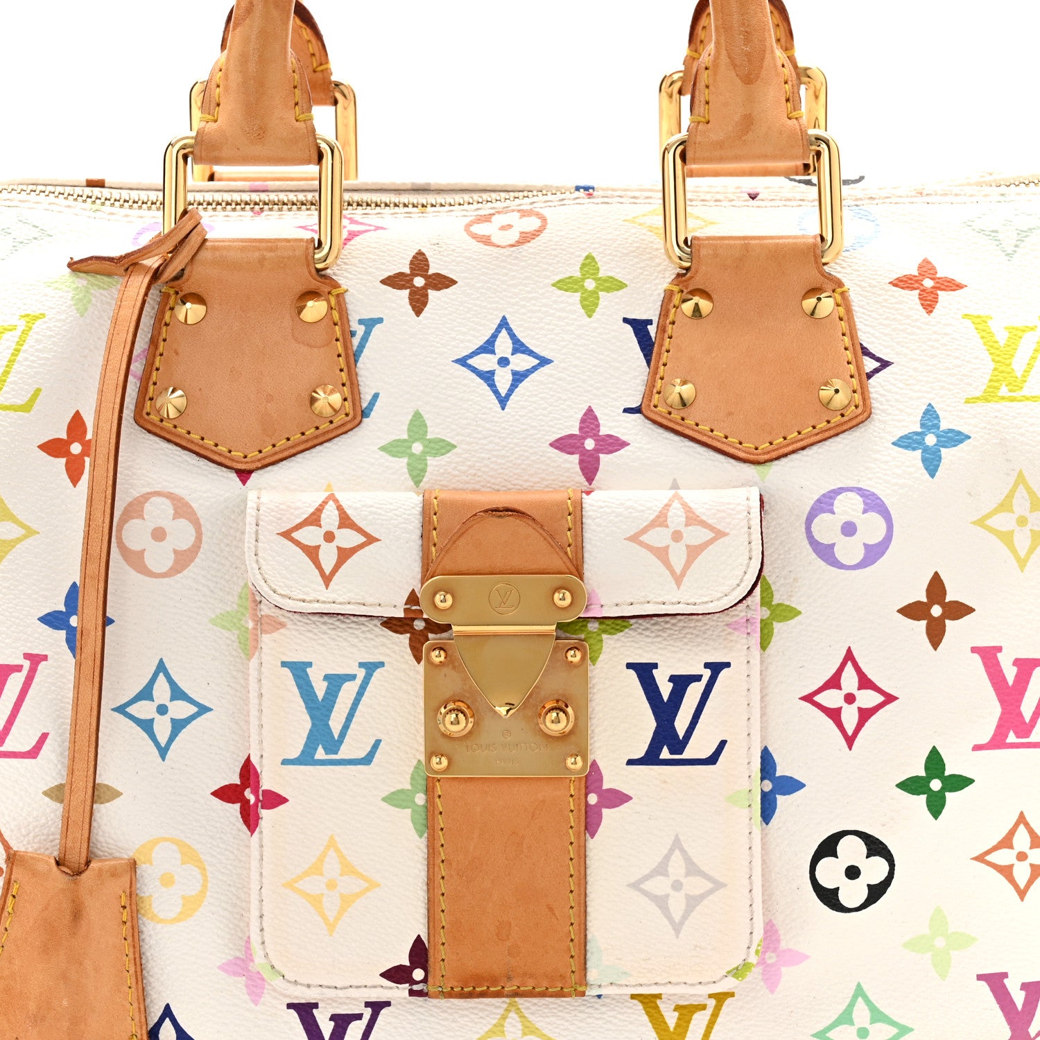 Louis Vuitton Monogram Multicolor Speedy 30 White 7 of 14