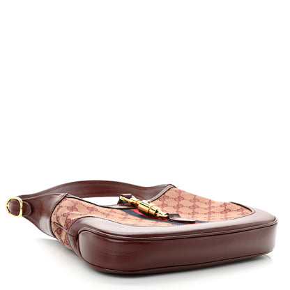 Gucci Monogram Azalea Calfskin Web Small Jackie 1961 Hobo Sahara Rubino Chardonnay 4 of 10