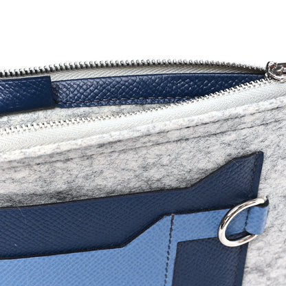 Hermes Felt Epsom Colorblock Toodoo 29 Zip Pouch 7 of 7