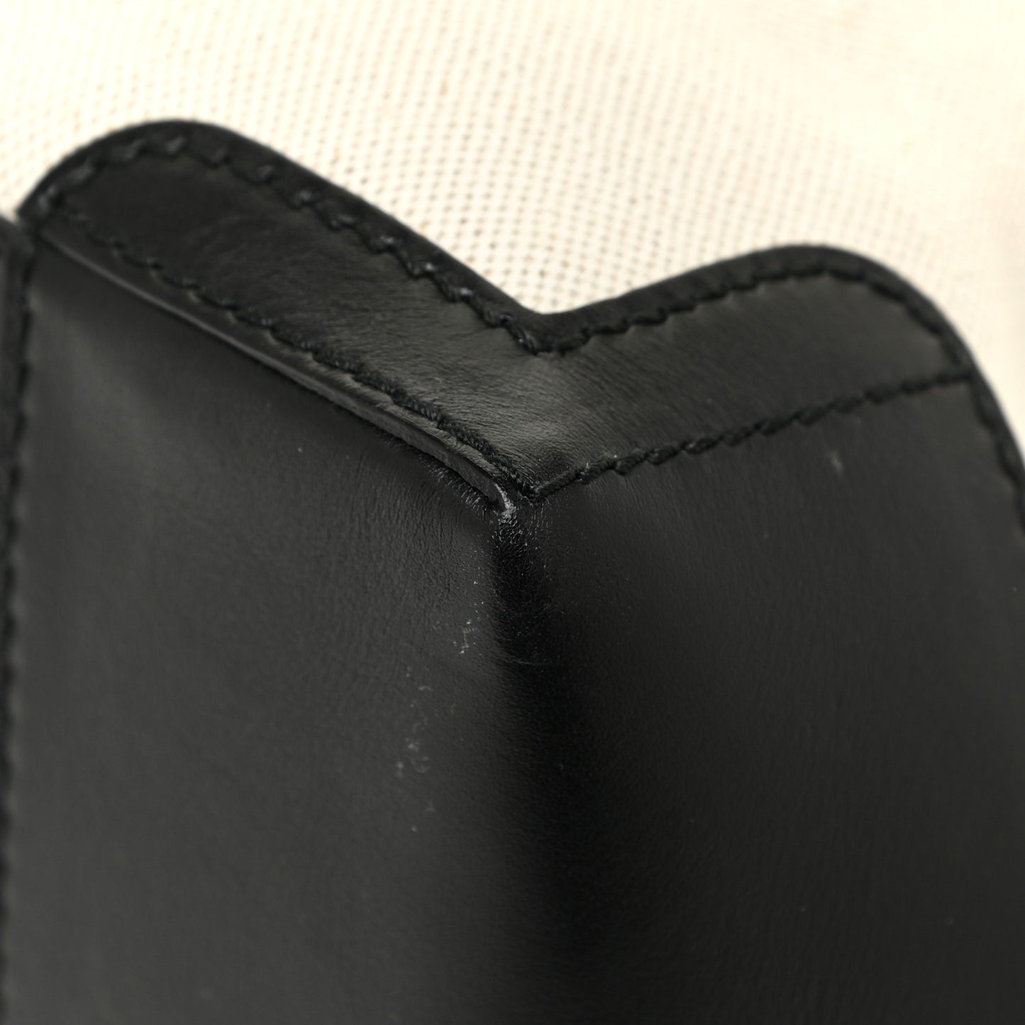 Cotton Canvas Calfskin Bucket Bag Black