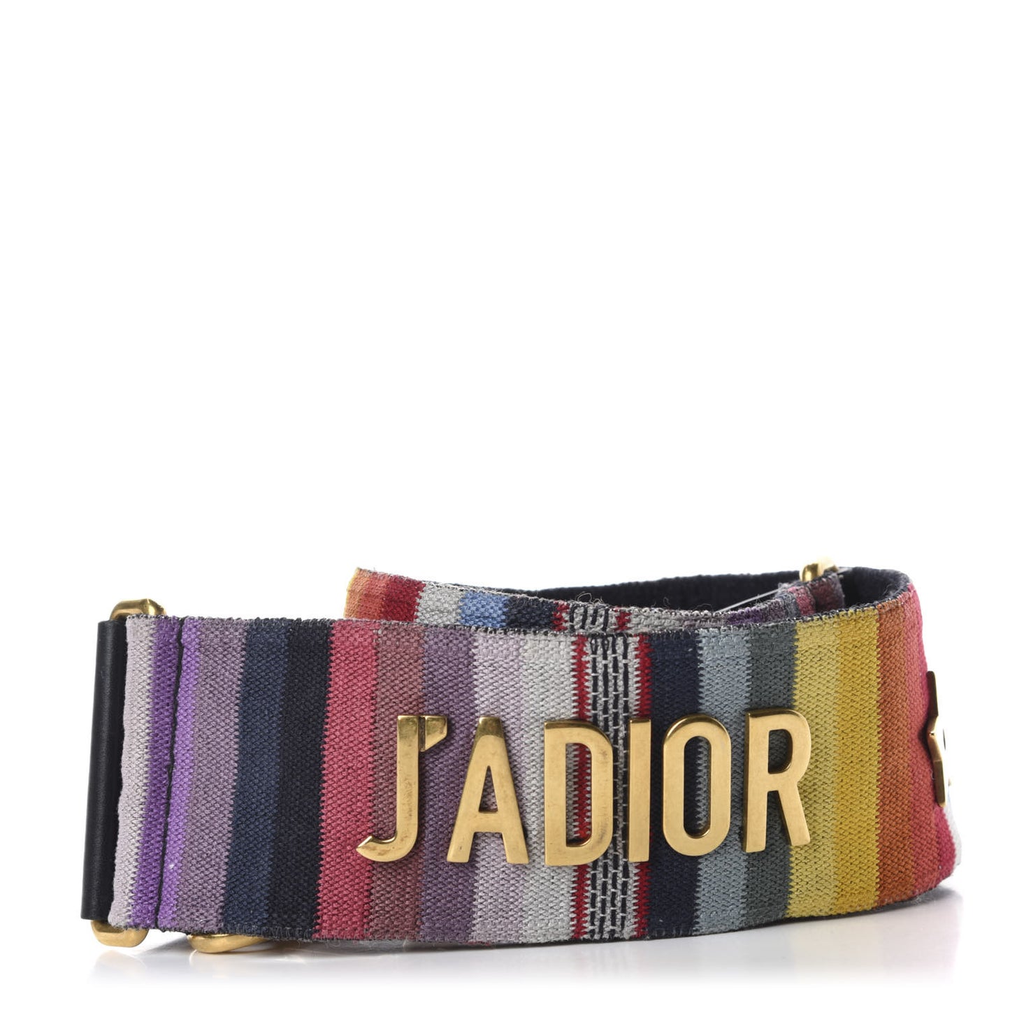 Canvas Embroidered Studded Rainbow J’Adior Shoulder Strap