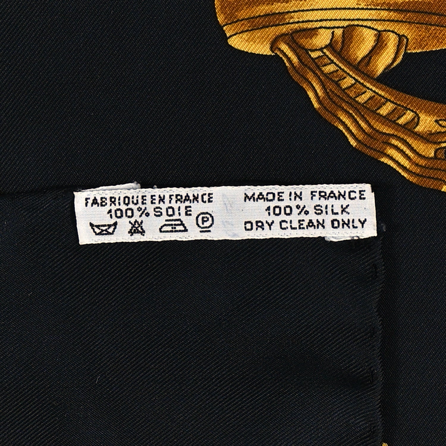 Hermes Silk Les Parures Du Vent Scarf 90 Black 3 of 3