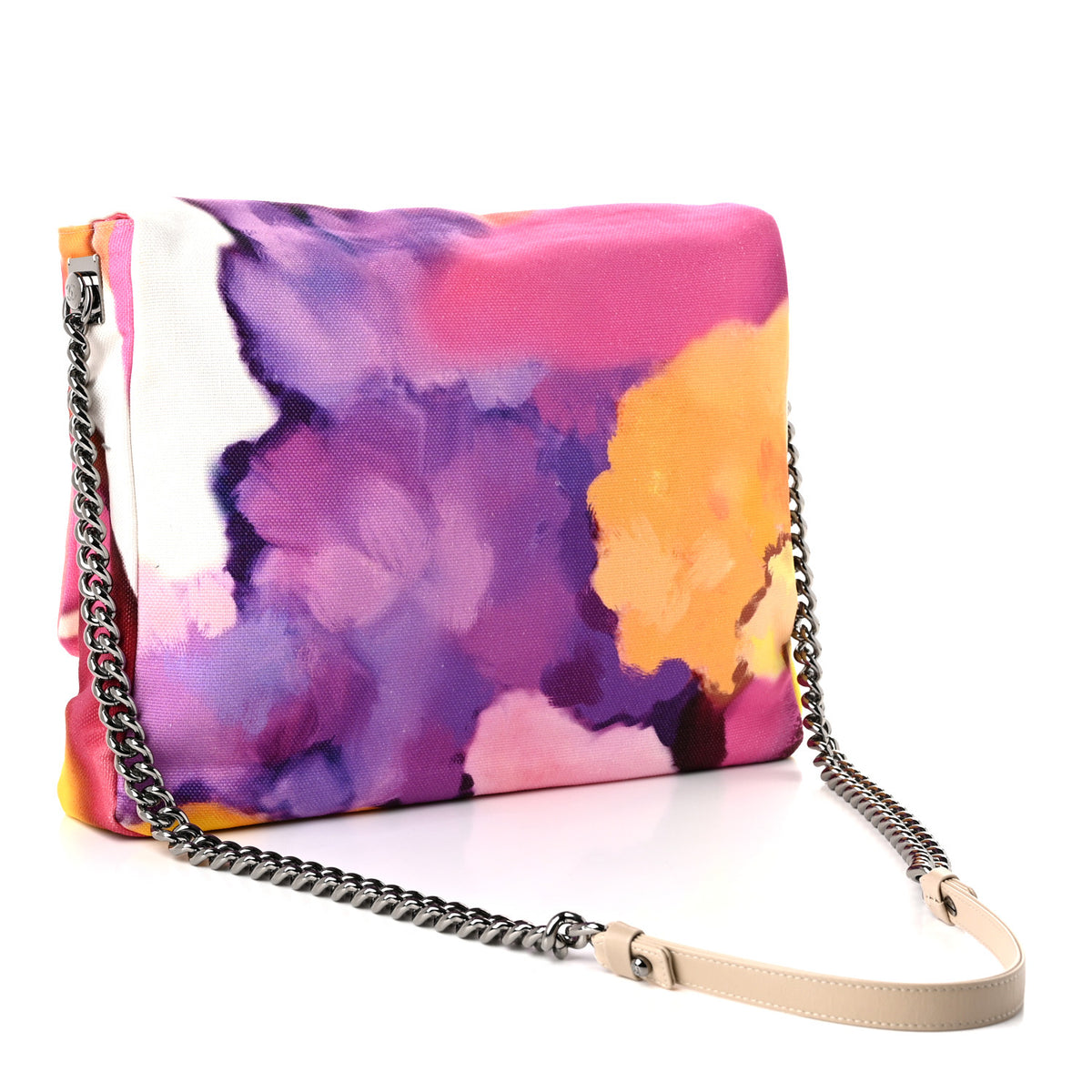 Printed Canvas Flower Power Messenger Flap
