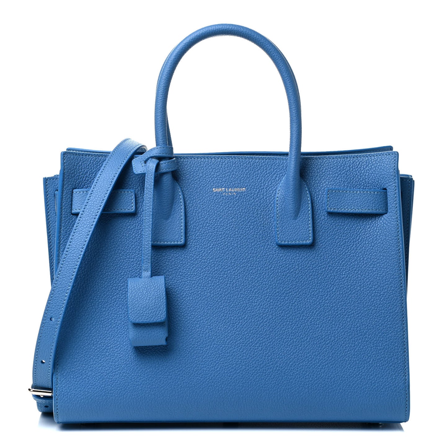 Grained Calfskin Baby Sac De Jour Blue Clair