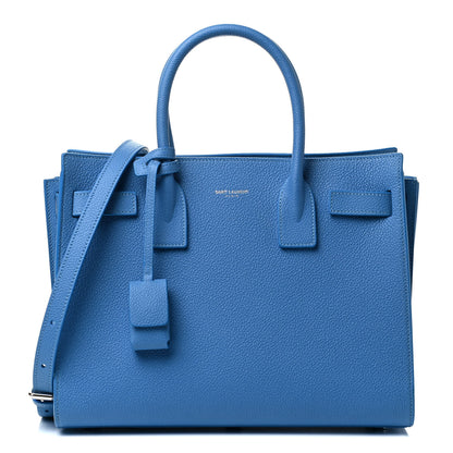 Saint Laurent Grained Calfskin Baby Sac De Jour Blue Clair 1 of 8
