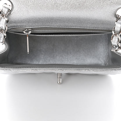 Chanel Metallic Lambskin Quilted Mini Square Flap Silver 4 of 4