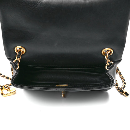 Chanel Lambskin Quilted Mini Heart Charms Flap Black 5 of 12