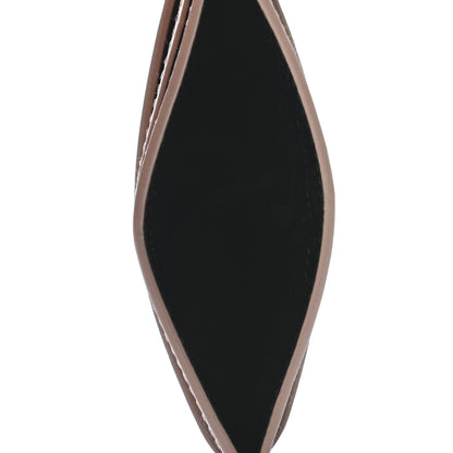 Saint Laurent Calfskin Crocodile Embossed Monogram Card Case Rose Antic 5 of 10