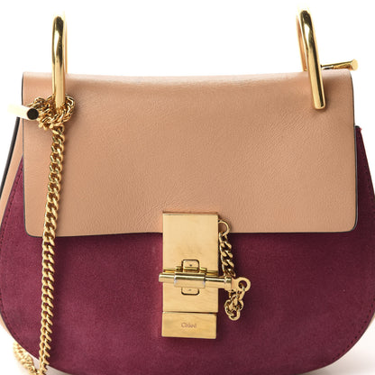 Chloe Suede Smooth Calfskin Lambskin MIni Drew Shoulder Bag Misty Beige 12 of 12