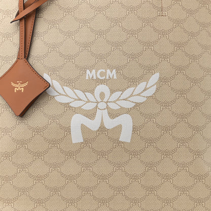 MCM Lauretos Nappa Medium Himmel Shopper Tote Oatmeal 7 of 11