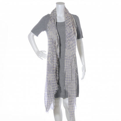 Louis Vuitton Cashmere Silk Damier Azur Stole 5 of 8