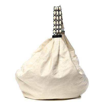Chanel Lambskin Mini Rock and Chain Hobo White 2 of 9