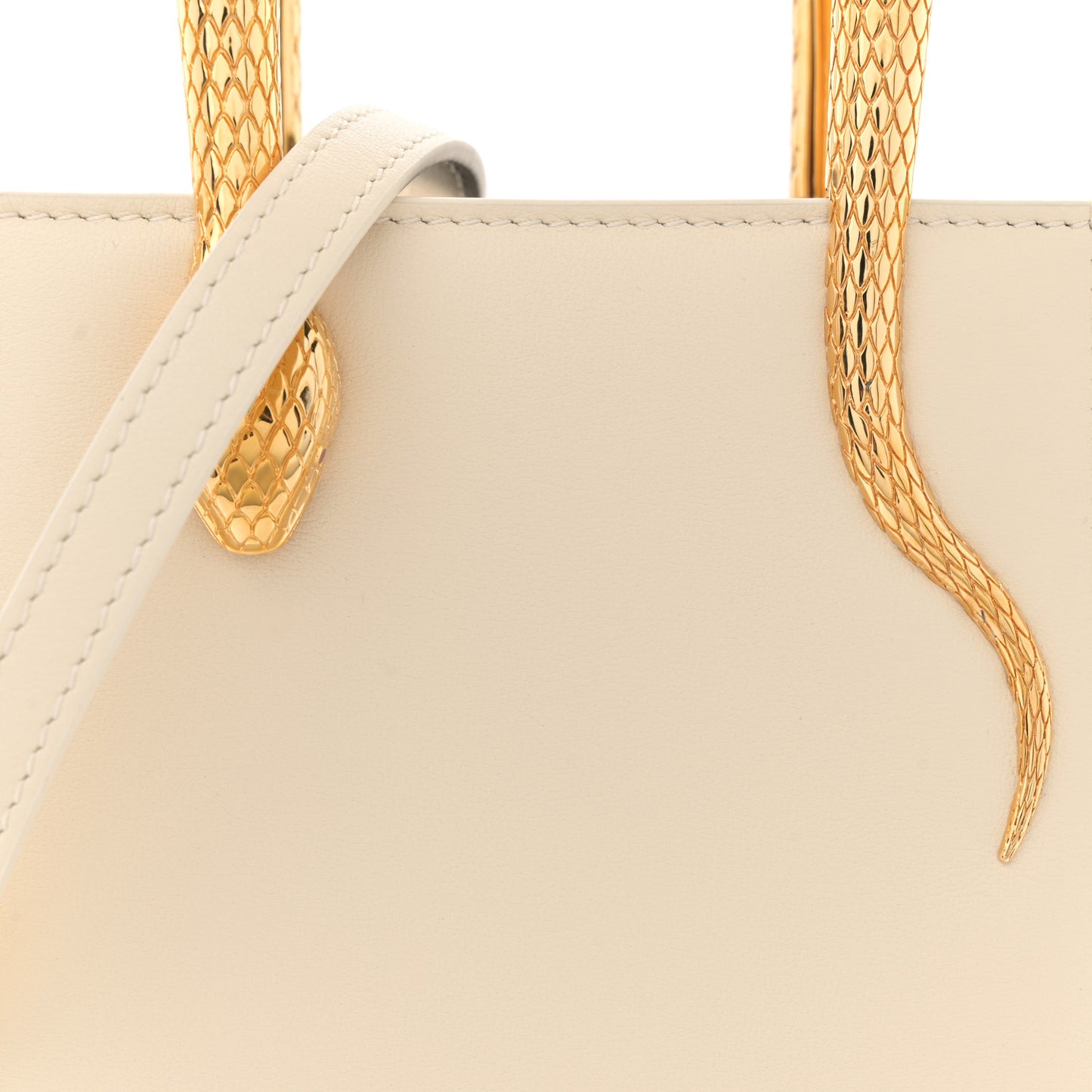Calfskin XS Serpentine Tote Ivory