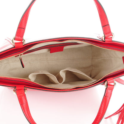 Gucci Pebbled Calfskin Small Soho Top Handle Bag Red 5 of 7