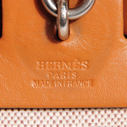 Hermes Toile Vache Calfskin Herbag PM 30 Natural 9 of 13