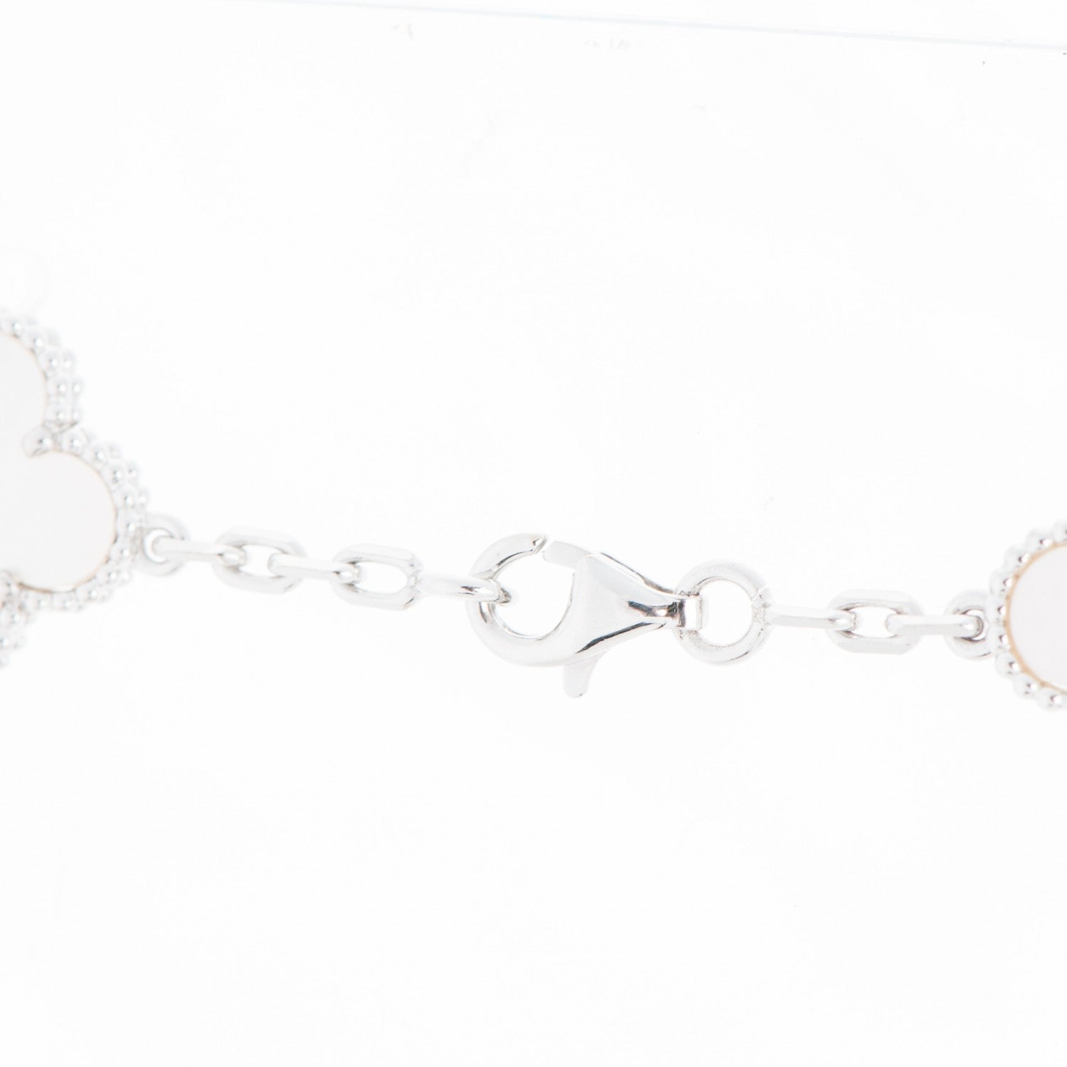 Van Cleef & Arpels 18K White Gold Mother of Pearl 10 Motifs Vintage Alhambra Necklace 4 of 6