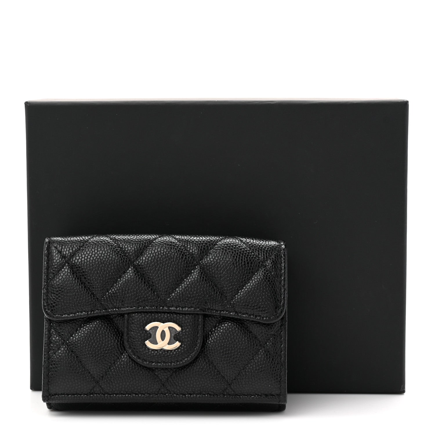 Chanel Caviar Quilted Double Flap Wallet Black 8 of 8
